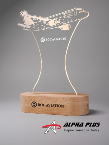 AAP5 Custom Acrylic with LED Wood Base