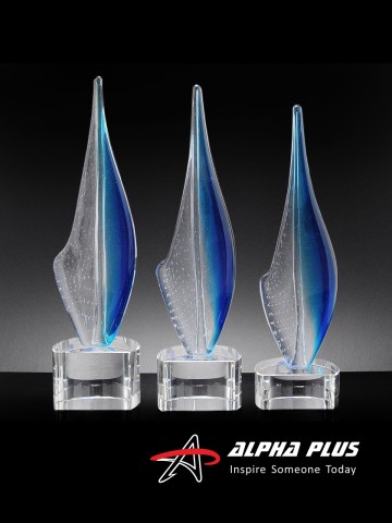Blue Infinity Art Glass