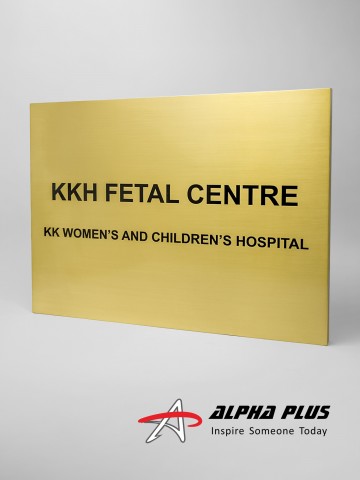 Brass Hairline Box-up Plaque